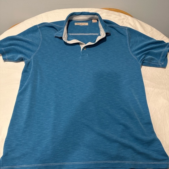 Tommy Bahama Other - Tommy Bahama Men’s Blue Polo Shirt Size L Cotton Blend Casual Resort Golf